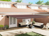 Manual Retractable Awning with LEDs Brown 500x300 cm 3310217