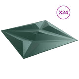 Wall Panels Star 24 pcs Star Green 50 x 50 cm XPS Foam 42046079