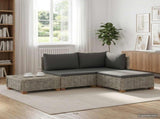 4 pcs Rattan Lounge Set with Cushions GENDT Natural Rattan 3429845