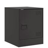 ZNTS Bedside Cabinets 2pcs Black 34.5x39x44 cm Steel 841608