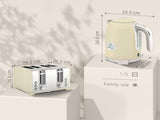 Retro 3000W Kettle and Toaster Set - Cream T3398P422931