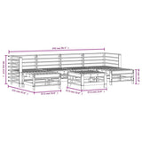 7 Piece Garden Lounge Set Impregnated Wood Pine 3186402
