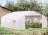 Walk-In Polytunnel Greenhouse Warm House Garden Tunnel Shelter Plant Shed with Door and Windows, T3398P311615