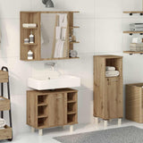 ZNTS 3 Piece Bathroom Furniture Set Artisan Oak Engineered Wood 3328568