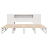 Bookcase Bed without Mattress White 180x200 cm Super King Solid Wood 3323885