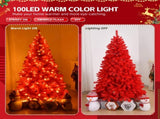 6 FT Artificial Christmas Tree with DIY 100 Warm Lights Battery Operated, 750 Branch Tips and Sturdy 77373624
