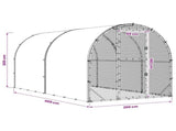 Chicken Coop Silver 400 x 200 x 200 cm Galvanised Steel 3434686