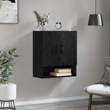 Wall-Mounted Cabinet Black Oak 60 x 31 x 70 cm Engineered Wood 879545