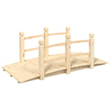 Garden Bridge with Railings 150x67x56cm Solid Wood Spruce 363355