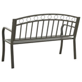 Garden Bench Grey 120 cm Steel 319586