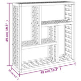 Wall Shelf 49x15x49 cm Solid Wood Walnut 350369
