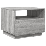 ZNTS Coffee Table with LED Lights Grey Sonoma 50x49x40 cm 839831