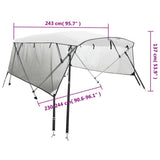 4-bow Bimini Top with Mesh Sidewalls 243xx137 cm 94853