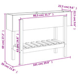 Garden Raised Bed 101x30x69 cm Solid Wood Pine 825240