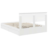 Storage Bed with Headboard White 160 x 200 cm Engineered Wood 3408438