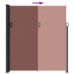 Retractable Side Awning Brown 220x500 cm 4004479