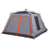 Family Tent with Porch 9-Person Grey and Orange Quick Release 4004215