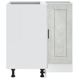 Kitchen Corner Base Cabinet Porto Concrete Grey Engineered Wood 853991