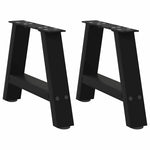 ZNTS Coffee Table Legs A-Shaped 2 pcs Black 50x cm Steel 4012816