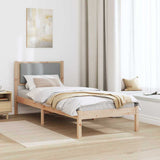 Bed Frame with Upholstered Headboard Light Grey 75 x 190 cm 878299