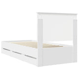 Bed Frame with Drawer White 90 x 200 cm Engineer Wood 3409503