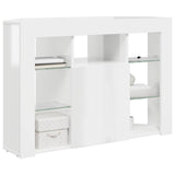 Corner LED TV Cabinet 100x40x68cm High gloss White 889789