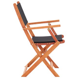 Garden Chair Set of 2 Black and natural 48692