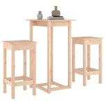 3 Piece Bar Set Solid Wood Pine 3124727