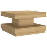 Coffee Table Light Brown 60x60x35 cm MDF 286096