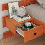 Bed Frame with Headboard Wax Brown 80 x 200 cm Solid Pine Wood 872715