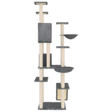 Cat Tree with Sisal Scratching Posts Dark Grey 191 cm 171596
