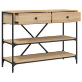 Console Table with Drawers and Shelves Sonoma Oak Engineered Wood 833404