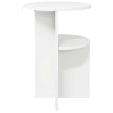Side Table High Gloss White 39.5 x 55 cm Engineered Wood 8001023