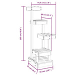 ZNTS Cat Tree 45.5x49x103 cm Solid Wood Pine 824648