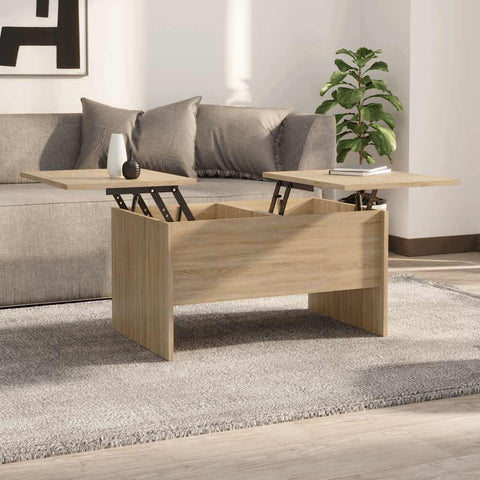 Coffee Table Sonoma Oak 80x50x42.5 cm Engineered Wood 809731