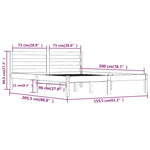Bed Frame without Mattress 150x200cm White King Size 810436
