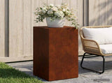Plant Stand Rusty 40 x 40 x 80 cm Weathering Steel 8012556