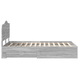 Bed Frame with Drawer Grey Sonoma 120 x 200 cm Engineered Wood 3413626