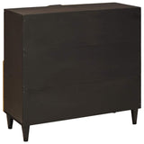 Side Cabinet Black and Gold 80 x 33.5 x 75 cm Solid Mango Wood 4017855