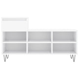 Shoe Cabinet High Gloss White 102x36x60 cm Engineered Wood 831366