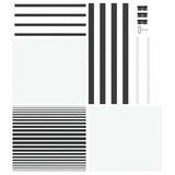 Glass Door Striped Black 83 x 3.5 x 201.5 cm Aluminium 42012454