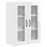 Wall Glass Cabinet PORTO High Gloss White 60 x 31 x 80 cm 885439