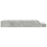 Storage Bed Frame Concrete Grey 90 cm Engineered Wood 3335608