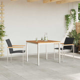 Garden Dining Set 3 pcs Solid Acacia Wood and Stainless Steel 3334813