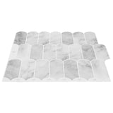 Feather Tile 20 pcs Grey Marble 30 x 30 cm Polyurethane and PET 42046193