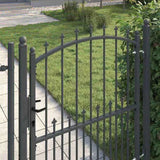 Fence Gate with Spikes EMMEN 150 x 100 cm Powder-coated steel 42009019