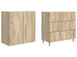 Cabinet Set 2 pcs Sonoma Oak 66 x 34.5 x 90 cm Engineered Wood 3416558