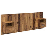 Headboard with Cabinet 3 pcs Old Wood Engineered Wood 3415734