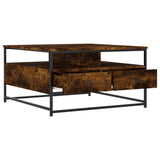Coffee Table Smoked Oak 80x80x45 cm Engineered Wood 835291