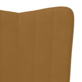 Relaxing Chair Brown Velvet 327663